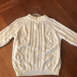 HANDMADE Knit Irish Style Quarter-Zip Sweater